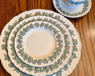 Wedgwood "Queens Ware" Embossed Grapevine Dinnerware 