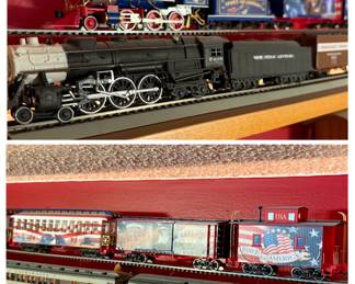 Hawthorne Village "Pride and Patriotism" and NY Central train car sets