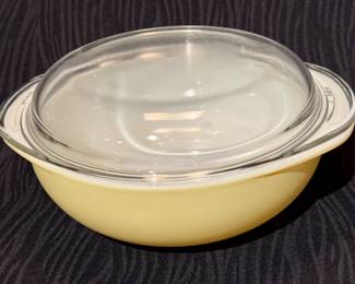 Yellow Pyrex Casserole with Lid 