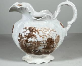 Large Antique Pitcher By Royal Crownford Ironstone
