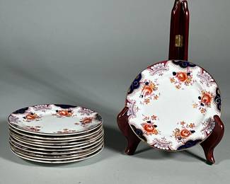 (11pc) DAWLISH ANCHOR CHINA PLATES
