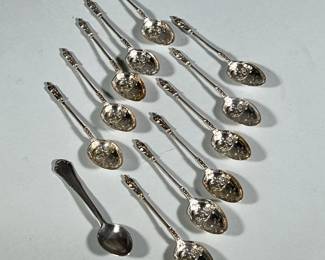 (12pc) STERLING SILVER TEASPOONS
