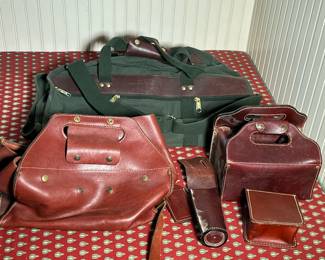 (5pc) HUBBELL, TRIPLE K, AND OTHER LEATHER HUNTING Accoutrements
