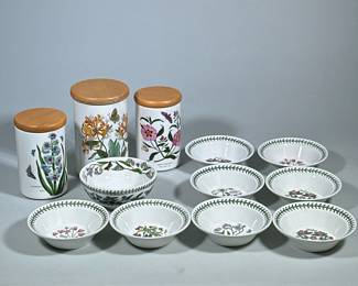 (12pc) The Botanic Garden By Portmeirion Canisters And Bowls
