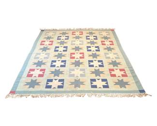 FLAT WOVEN STAR PATTERN RUG
