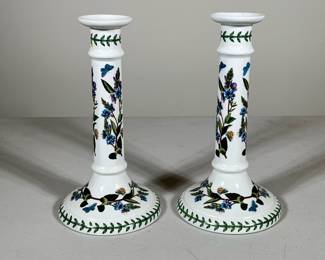 Ceramic Classic Portmeirion Botanic Garden Speedwell Candlestick Holder
