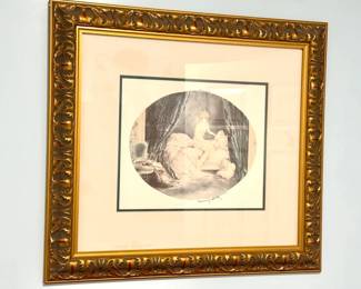 Louis Icart “Pink Alcove” Print
