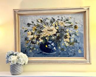 Signed Large Impasto Style Painting

