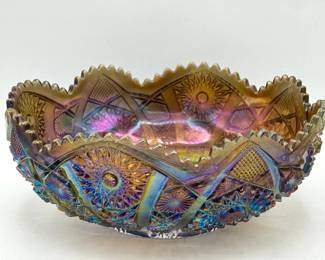 Imperial Amethyst Carnival Glass Bowl
