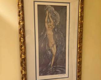 “Fountain” Signed Framed Art by Louis Icart
