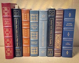 (8) Library of the Presidents Leather Bound Books – Jefferson, Grant, Carter, Monroe

