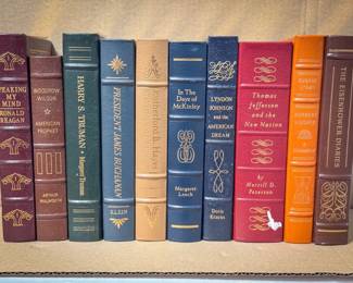 (10) Library of the Presidents Leather Bound Books – Reagan, Truman, Eisenhower
