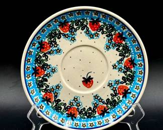 Polish Pottery Strawberry Dish
