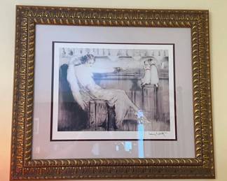 “Martini” Signed Framed Art by Louis Icart
