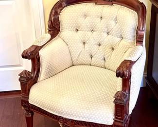Antique Victorian Style Tufted Chair
