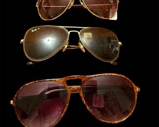 Vintage Ray Ban and YSL aviator sunglasses 