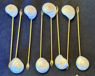 Vintage Mother of Pearl appetizer/fondue forks