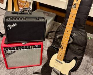 Fender Telecaster Guitar 2009, Mustang GT 40 Amp, Frontman 25R amp
