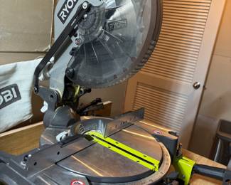 Ryubi TS1346 10 inch Sliding Compound Miter Saw and stand