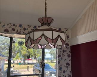 White/Pink kitchen light fixture