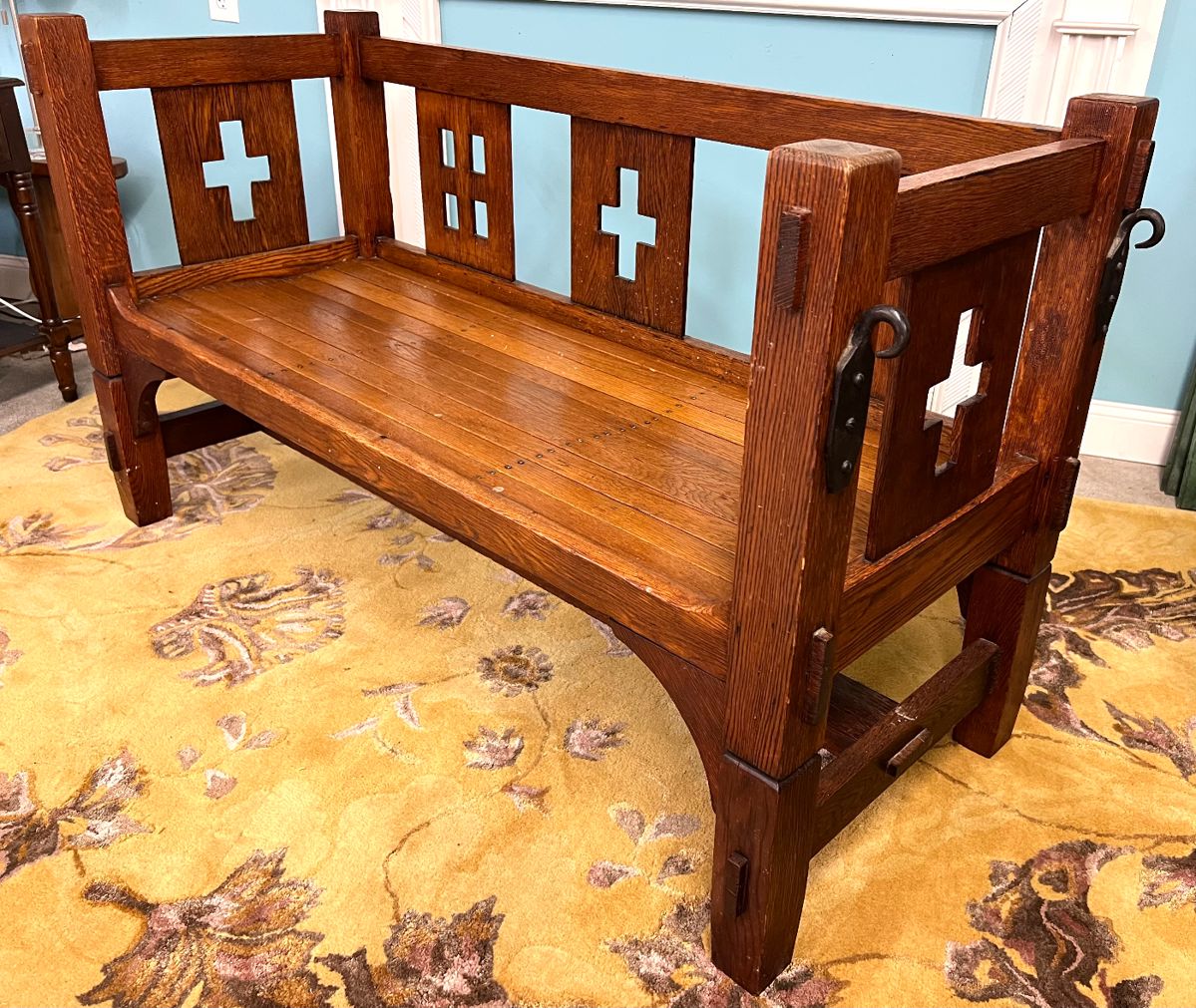 Vintage Mission style Limbert bench or swing