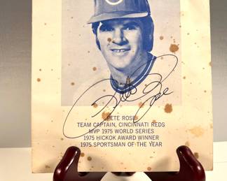 Pete Rose autographed memorabilia