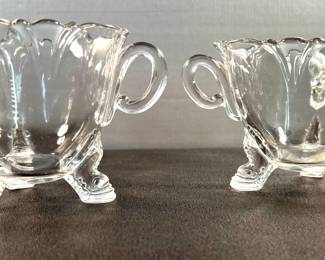 Vintage Heisey "Empress" cream & sugar