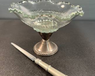 Duchin Creations candy dish compote, letter opener
