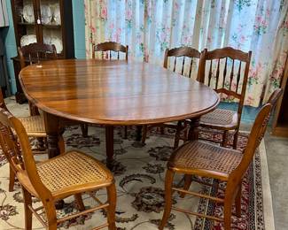 Oval dining table with leaf, chairs sold separately