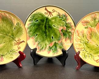 Majolica pottery plates