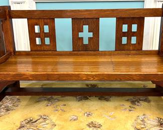 Mission style bench