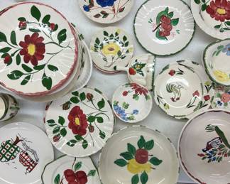 Blue Ridge pottery, many patterns