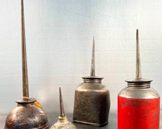 Vintage oilers, red one Eagle brand oil