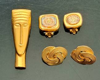 Vintage Gianni Versace earrings (top)
