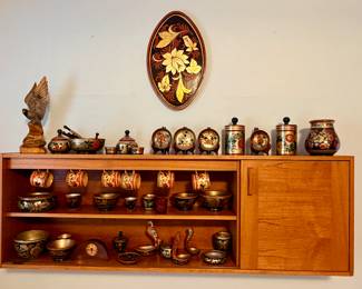 Russian Khokhloma wood folk art