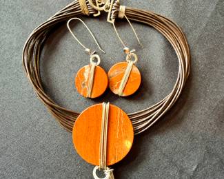 Vintage Robert Lee Morris choker and earrings