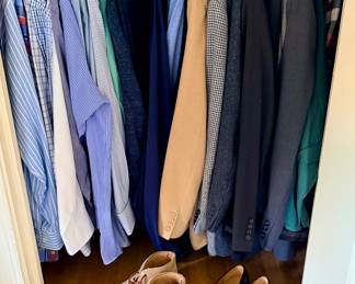 Small selection of men's clothing and shoes