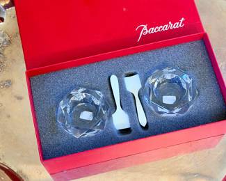Baccarat salt cellars, in box