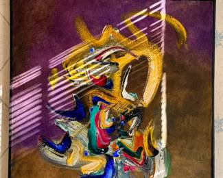 Original oil on canvas; Ismail Gurgle (Pakistani)