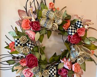 MacKenzie Childs "Rosie Posy" Wreath