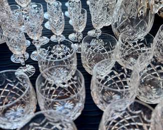 Waterford glassware; "Powerscourt" Sherry, Cordials and tumblers.