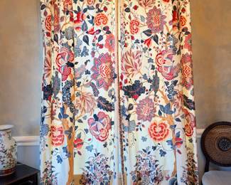 Brunshwig & Fils lined Custom Drapery Panels; 5 pairs available