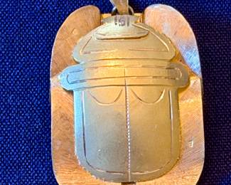 18k scarab pendant