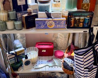 Perfurmes, candles and travel pouches