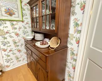 Vintage Breakfront China Cabinet by Pennsylvania House
3 drawers and 3 door, open space with shelves