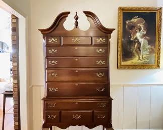 Vintage Chippendale Highboy in Mahogany