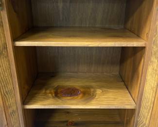 Small Hickory Wood Cabinet