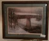 signed and numbered covered bridge print.