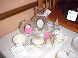 Waterford crystal frames, signed glass and Selb china