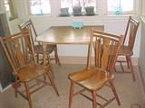 Charming maple kitchenette set with drop leaf table
